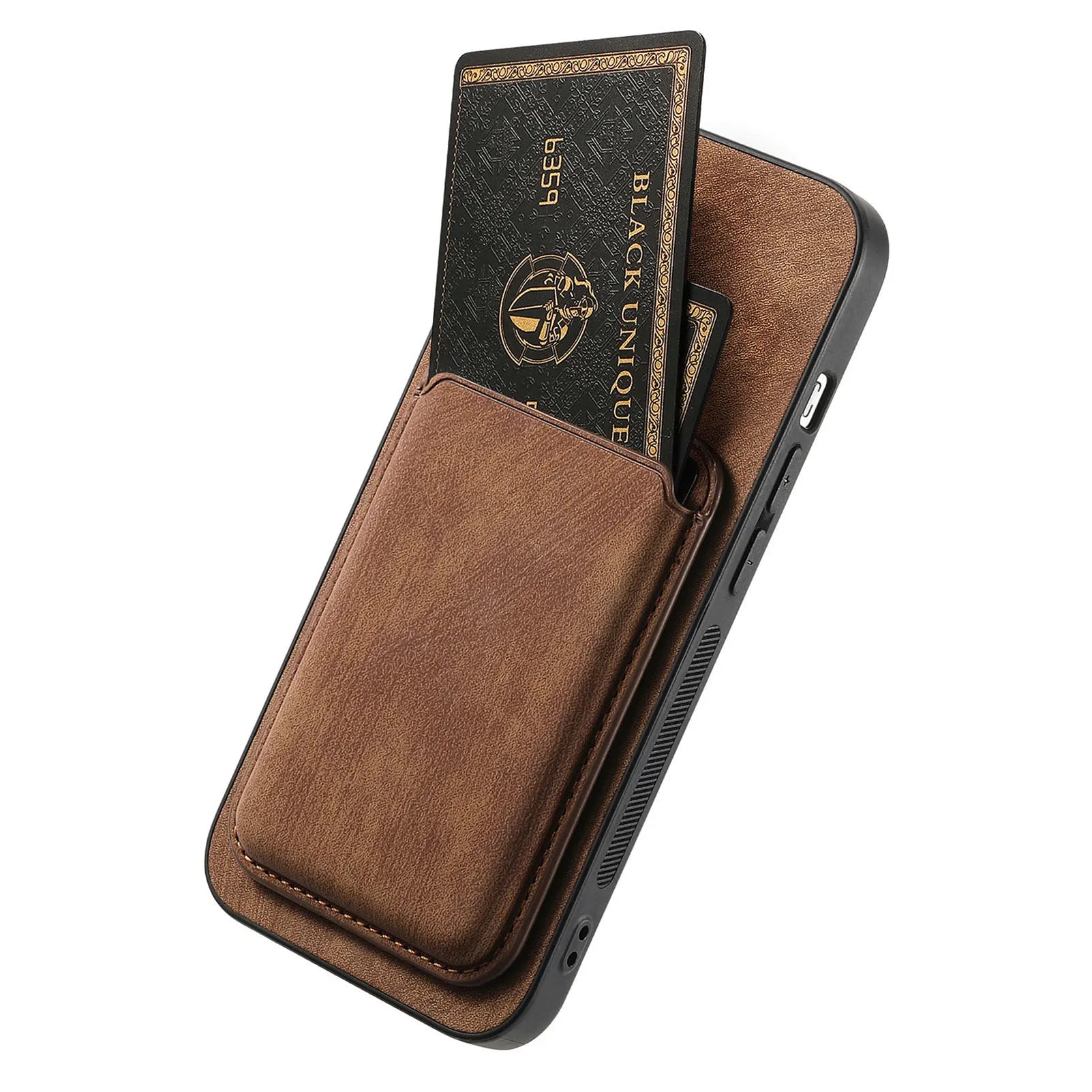 2-in-1 Detachable MagSafe Card Slot Leather Case for iPhone 15 Series
