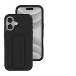 iPhone 16 Series Solid Color Bumper Case with Folding Stand Holder