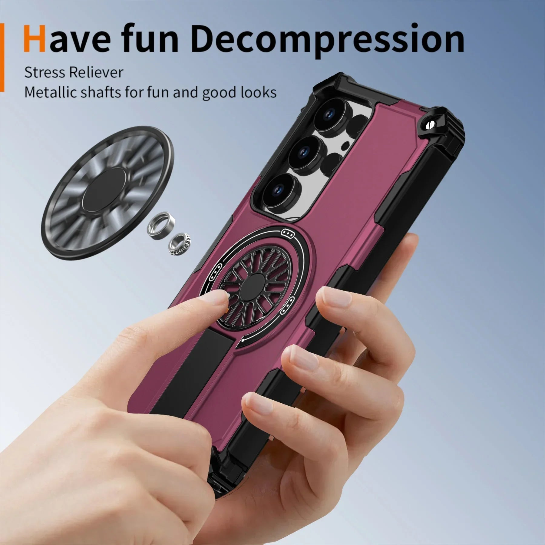 Heavy-Duty Shockproof Magnetic Case with Kickstand for Samsung Galaxy S25 Series