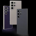 Samsung Galaxy S24 Ultra Metallic Frosted Leather Shockproof Case