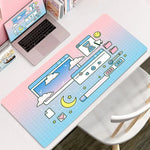 Large Format Vaporwave Kawaii Desk Mouse Pad