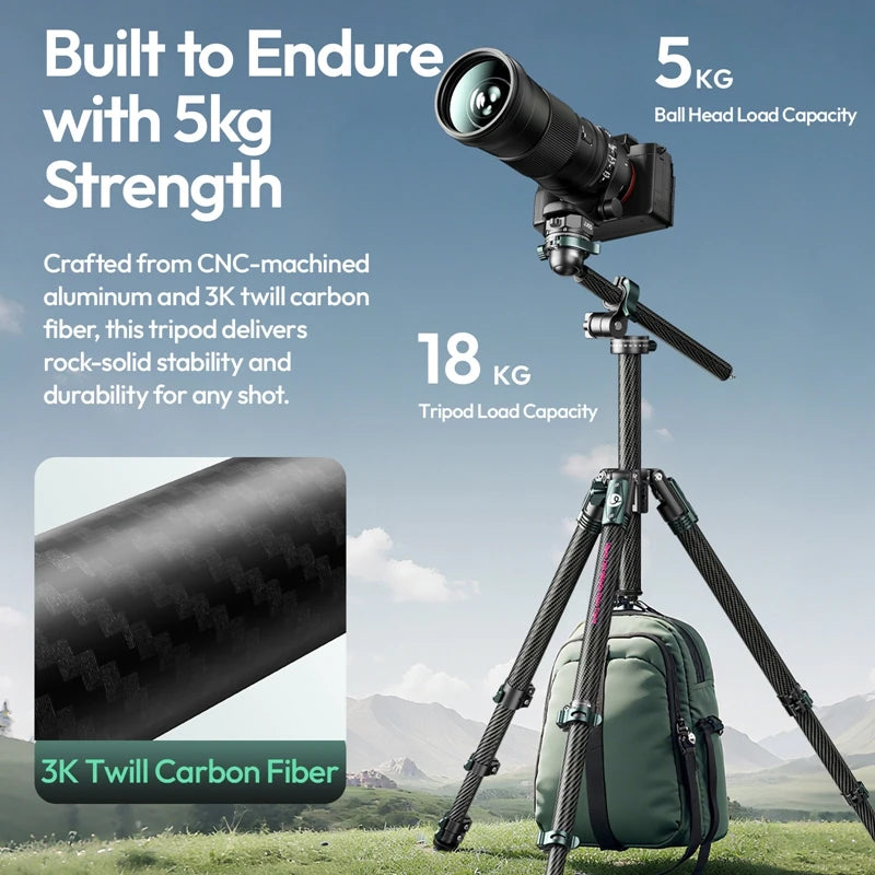 Ulanzi JJ05 GlideGo Carbon Fiber Tripod