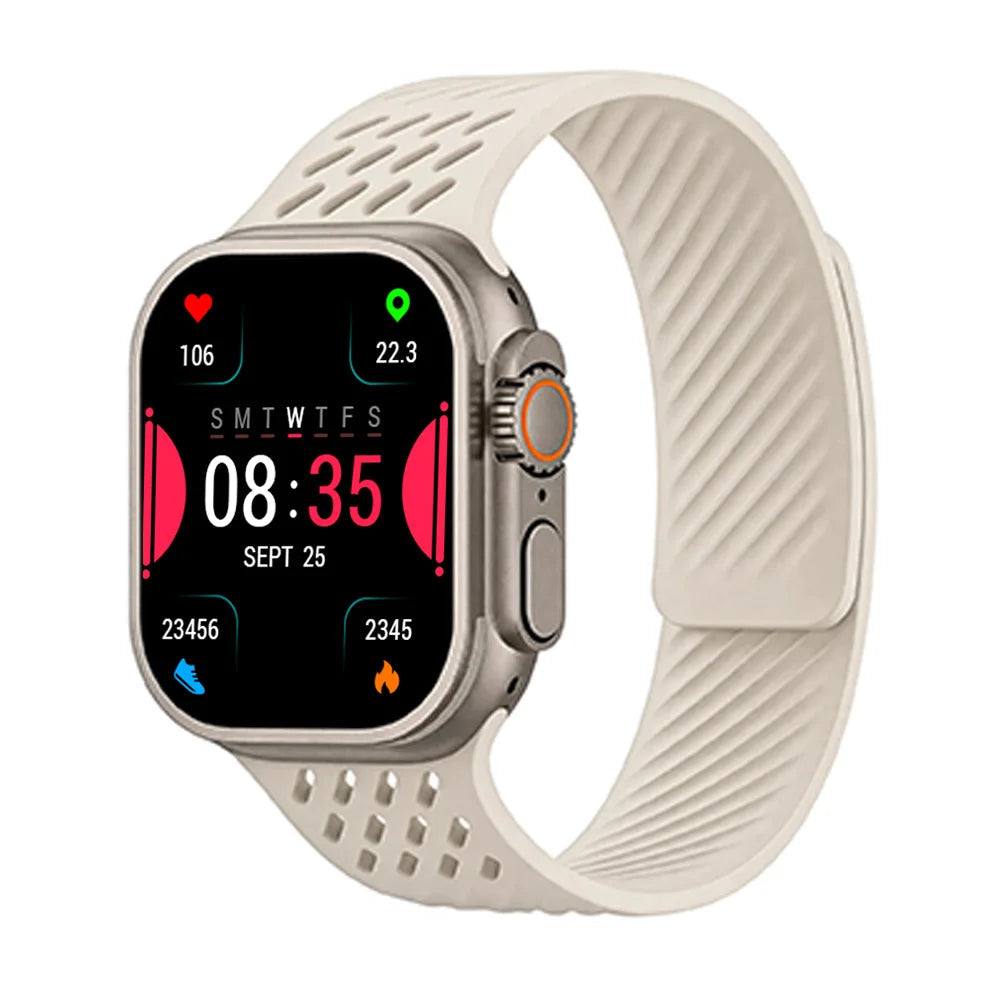 Perforated Silicone Band with Magnetic Closure for Apple Watch