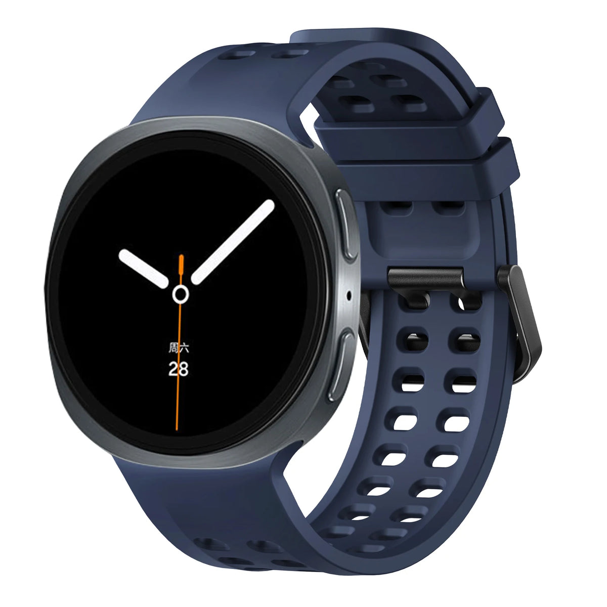 Perforated Silicone Watch Band with Quick-Release Tab for Samsung Galaxy Watch Ultra 2