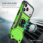 Heavy-Duty Shockproof Shockproof Case with Metal Ring Holder for iPhone 17 Series