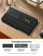 Dual-Angle Keyboard Riser With Quilted Wrist Pad