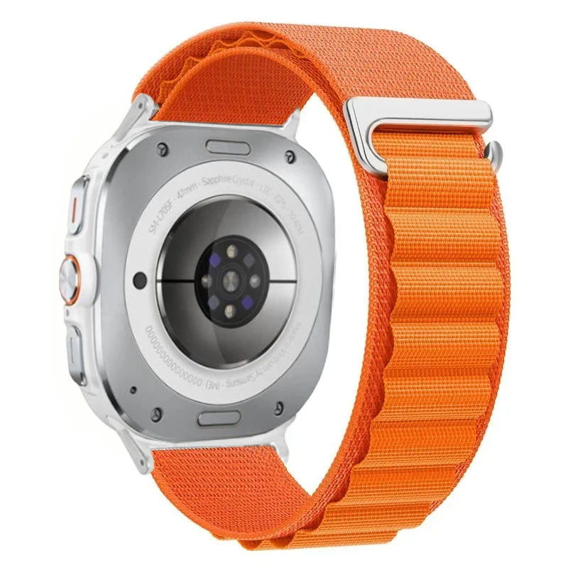 Breathable Nylon Weave Watch Band with Metal C-Hook Closure for Samsung Galaxy Watch Ultra 2