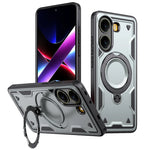 Shockproof Magnetic Hard PC + Soft TPU Case with Ring Stand for Xiaomi Redmi Turbo 4