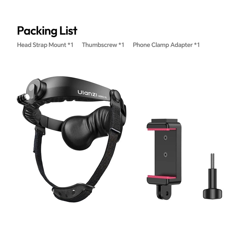 Ulanzi HERO 01 Head Strap Mount for Action Cameras