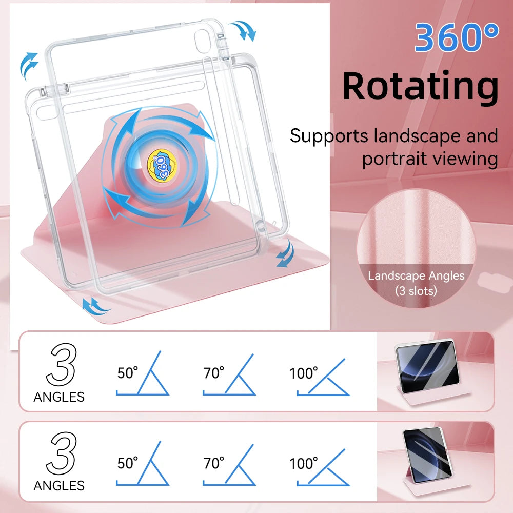 Samsung Galaxy Tab S9 Plus 360° Rotating Shockproof Stand Case with Pen Slot