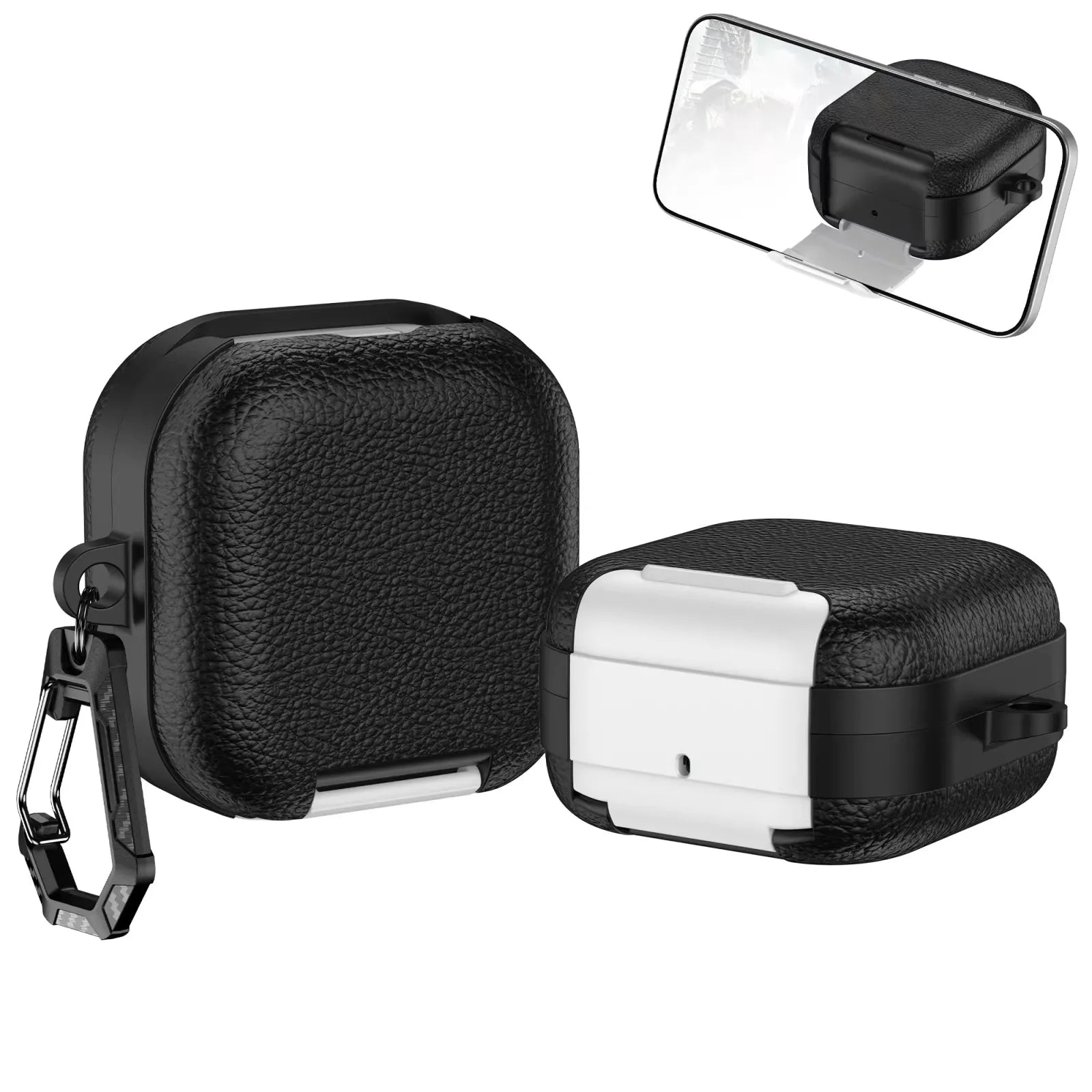 Samsung Galaxy Buds 4 / 4 Pro Business Leather Case With Phone Stand