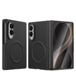 Luxury Magnetic Vegan Leather Case with Screen Protector for Samsung Galaxy Z Fold 8