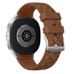 Diamond Quilted Pin-and-Buckle Watch Strap with Metal Fastener for Samsung Galaxy Watch 9