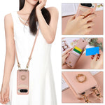 Lychee Grain Leather Dual-Strap Lanyard Case with Metal Ring Holder for Google Pixel 11 Series