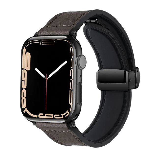 Genuine Leather Magnetic Bracelet Band for Apple Watch