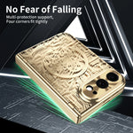 Gold-Tone Hinge Protection Case with Raised Camera Ring for iPhone Duo