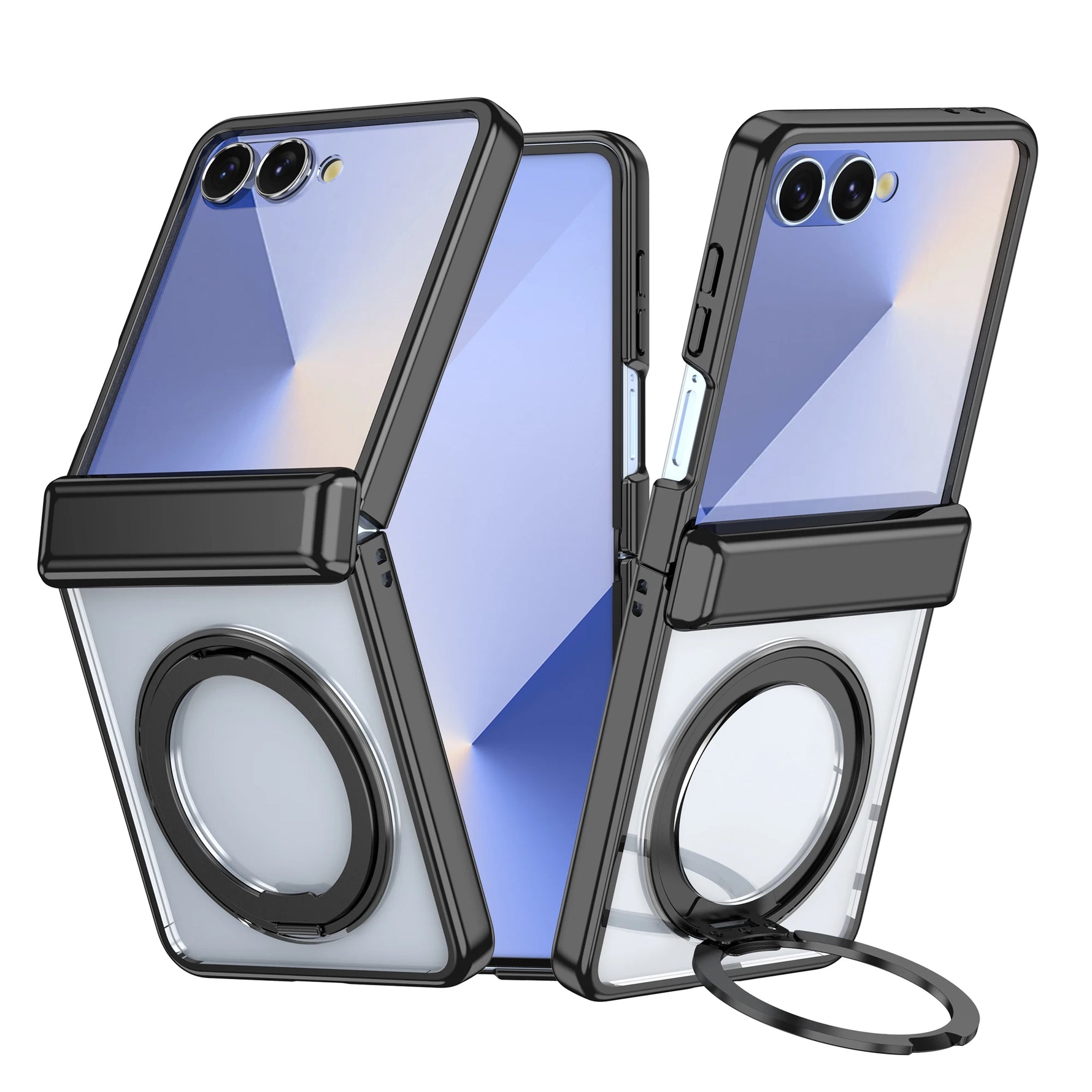 Samsung Galaxy Z Flip 7 Electroplated Magnetic Case with 360° Rotating Bracket