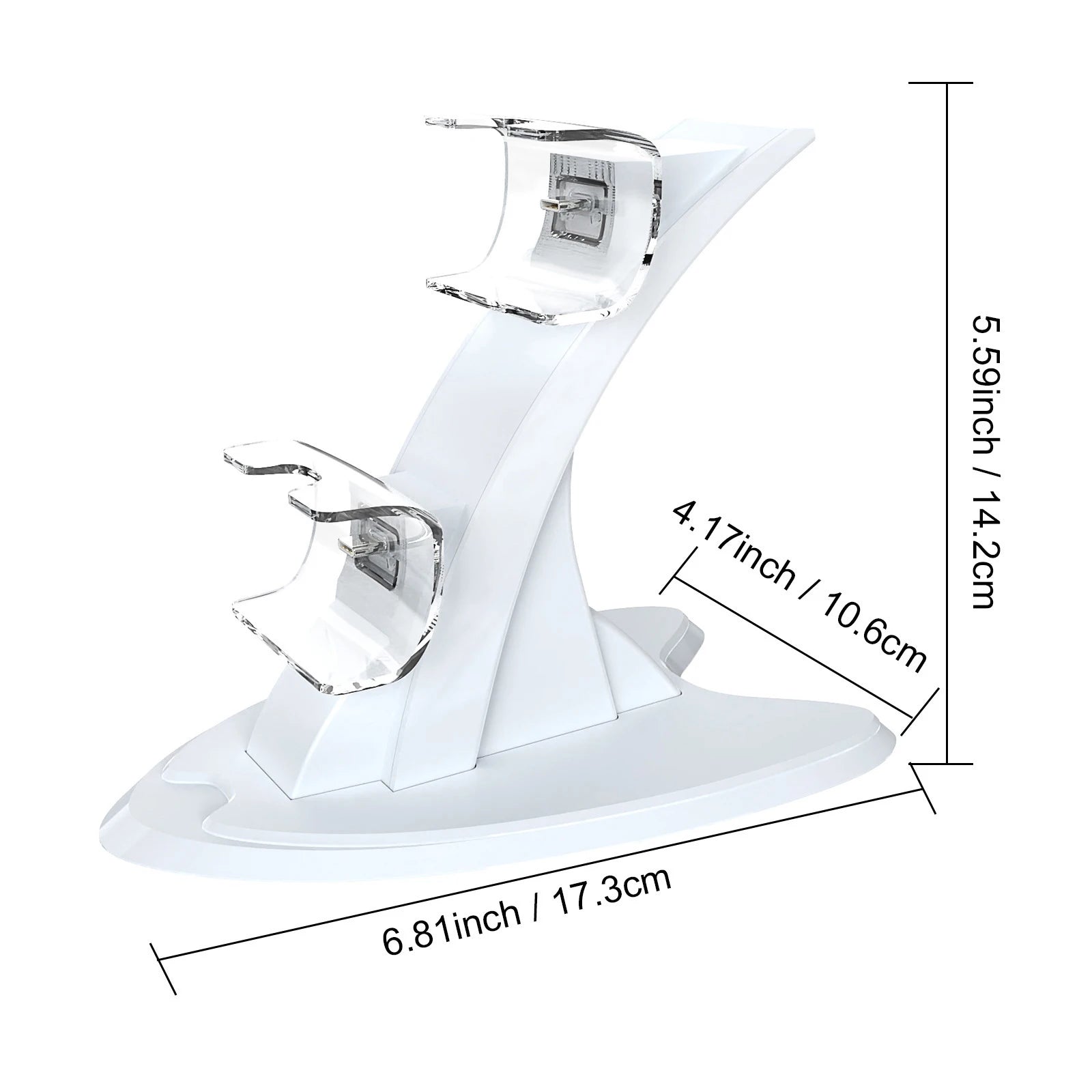 Dual-Port Charging Station for PlayStation 5 Gamepads with Light Indicator