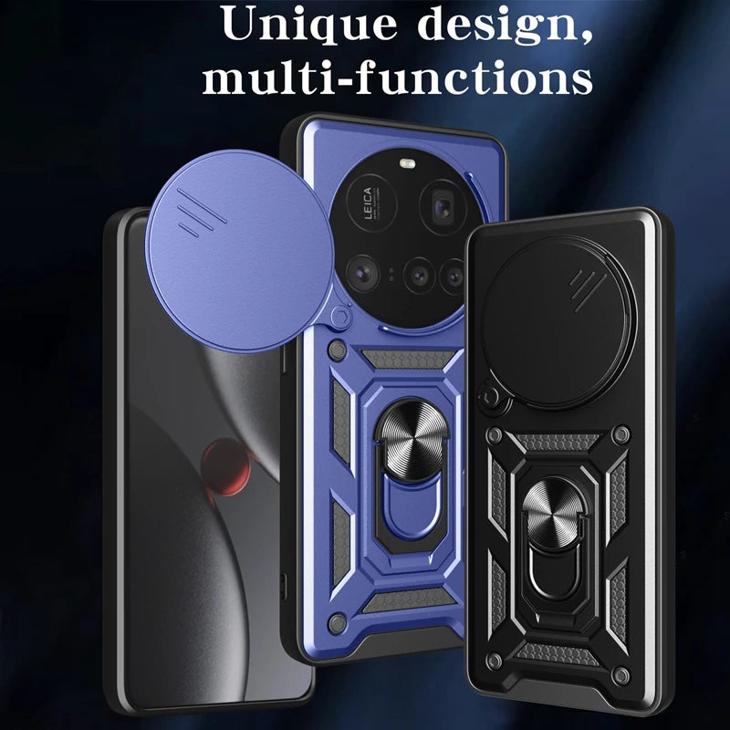 Xiaomi 15 Ultra 5G Protective Case with Magnetic Ring and Camera Cover
