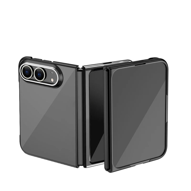 Clear Electroplated Hard PC Case for iPhone Duo