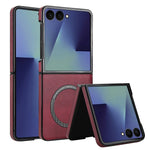 Samsung Galaxy Z Flip 7 Magnetic Leather Case