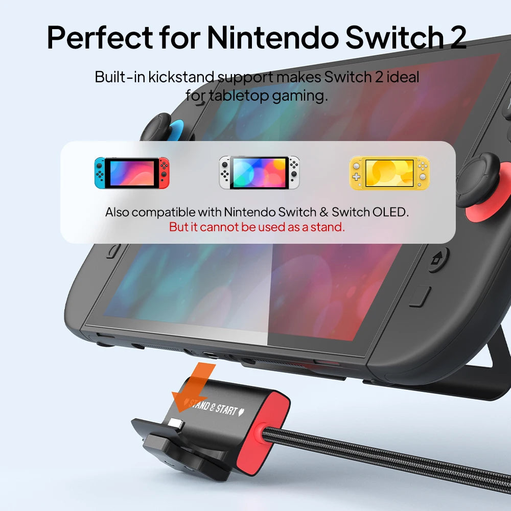 CABLETIME 4K60Hz USB-C Dock Cable for Nintendo Switch 2