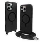 Soft TPU Silicone Crossbody Lanyard Case with MagSafe for iPhone 16 Series