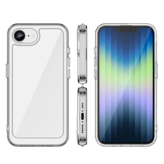 Clear Hard PC + Soft TPU Bumper Case for iPhone 16e