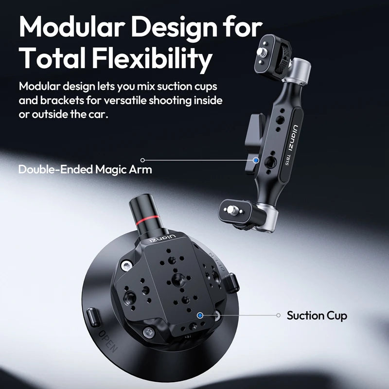 Ulanzi TB15 Suction Cup Mount with Double-Ended Magic Arm