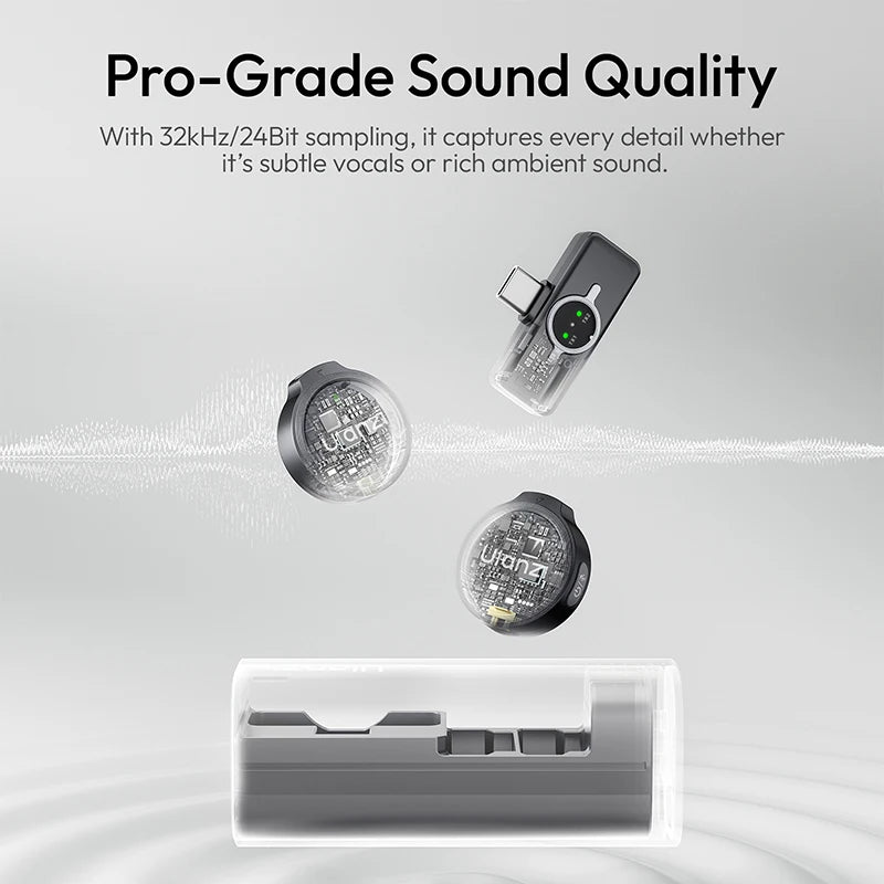 Ulanzi A21 Magnetic Wireless Lavalier Microphone with AI Noise Reduction