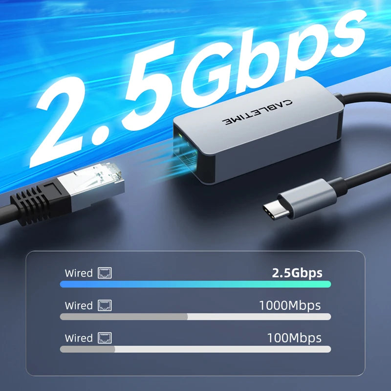 CABLETIME 2.5G USB 3.1 Ethernet Adapter