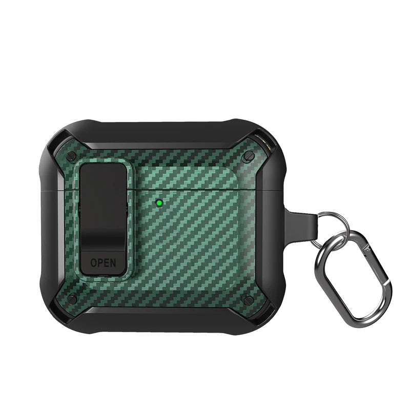 Luxury Carbon Fiber Texture Earphone Case for AirPods Pro 2