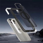 Durable Matte Translucent MagSafe Armor Case for iPhone 15 Series