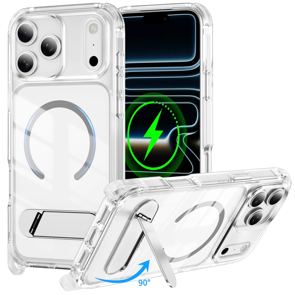 Clear Acrylic MagSafe Case with Kickstand for iPhone 18 Series
