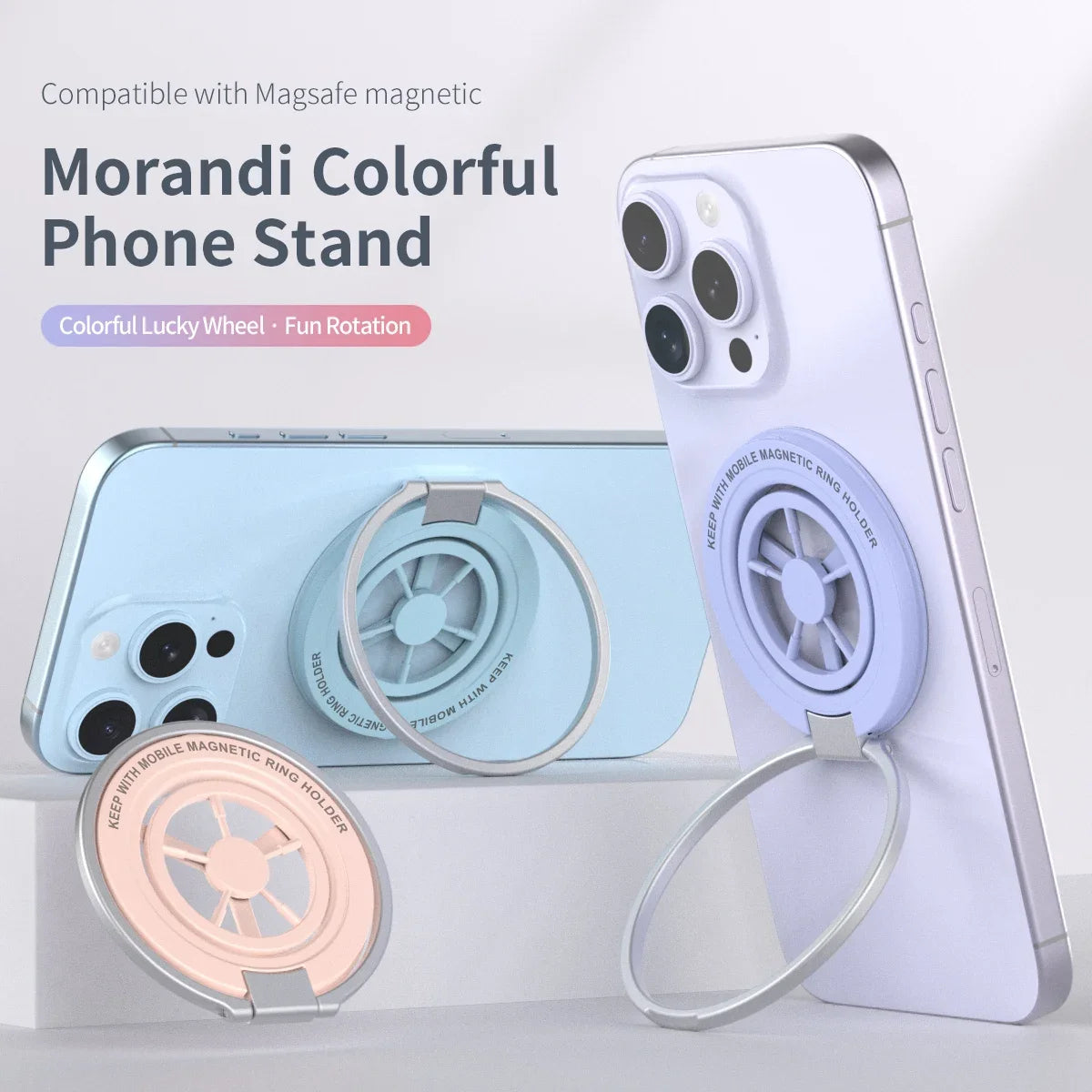 360° Rotating MagSafe-Compatible Magnetic Ring Holder