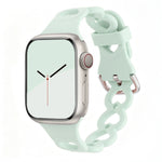 Breathable Perforated Silicone Band with Pin Buckle for Apple Watch