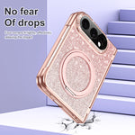 Glitter Rhinestone MagSafe Case with 360° Rotating Ring Stand for iPhone Duo