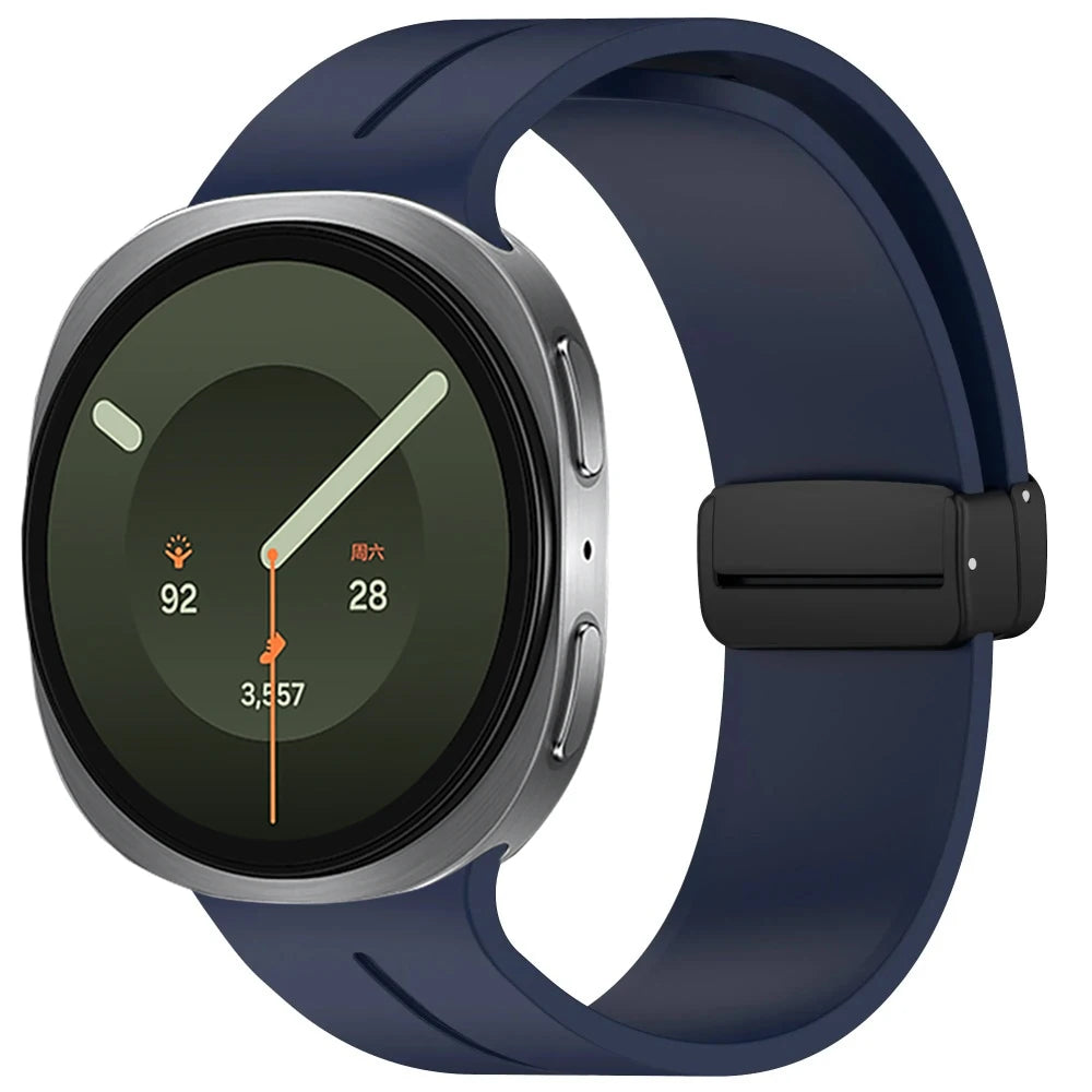 Silicone Smartwatch Band with Magnetic Snap Closure for Samsung Galaxy Watch 9