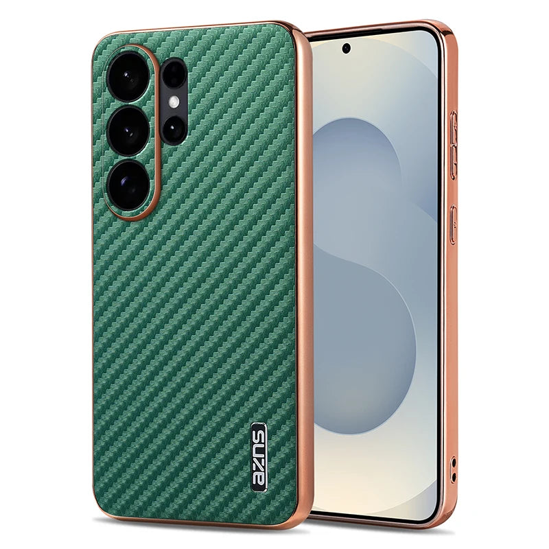 Carbon Fiber Pattern Skin-Feel Phone Case for Samsung Galaxy S25 Series