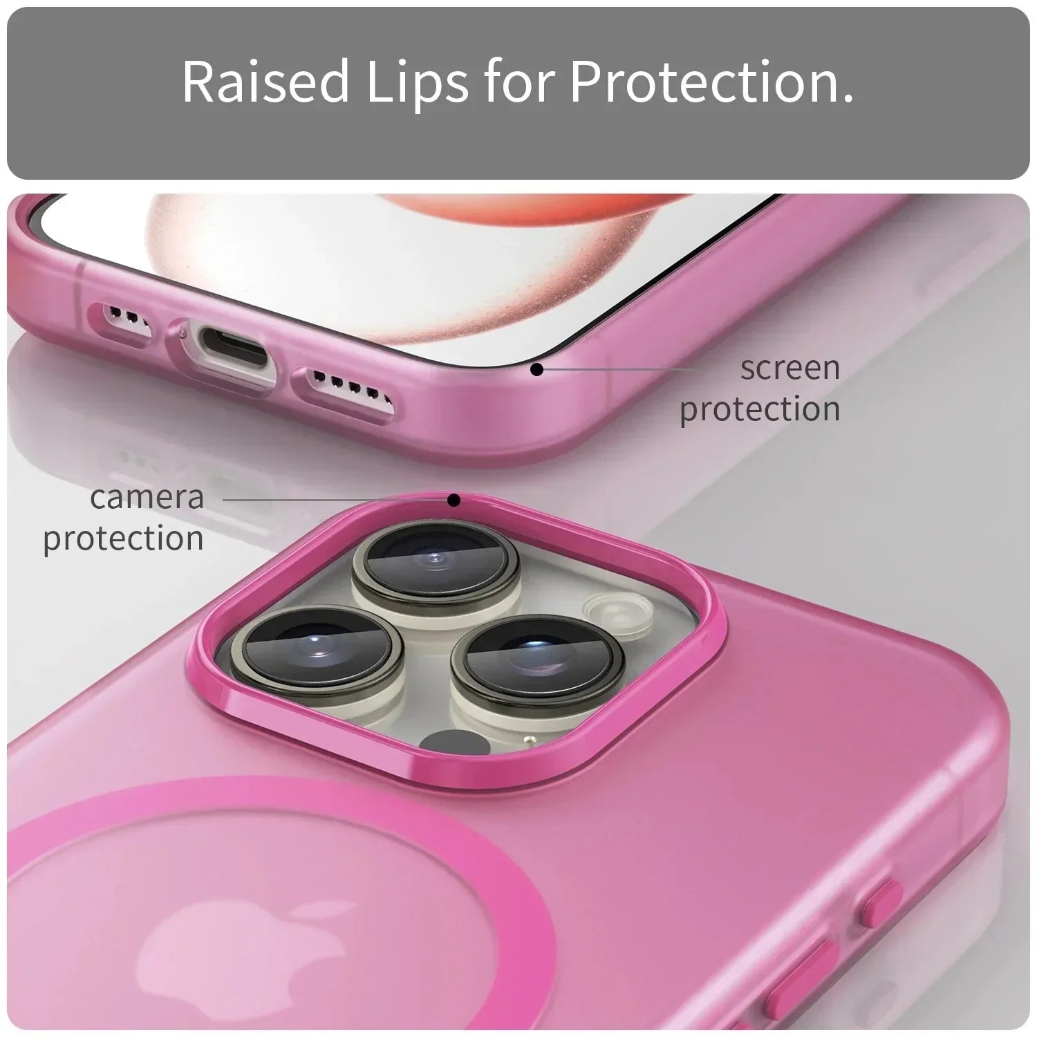 Premium Transparent Matte MagSafe Case for iPhone 15 Series