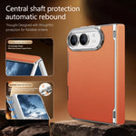 Leather-Feel MagSafe Foldable Case with Central Axis Hinge Protection for iPhone Duo