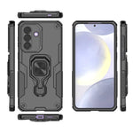 Samsung Galaxy A57 Magnetic Armor Case With Metal Ring Stand