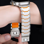Titanium Articulated Link Band with Magnetic Buckle for Apple Watch