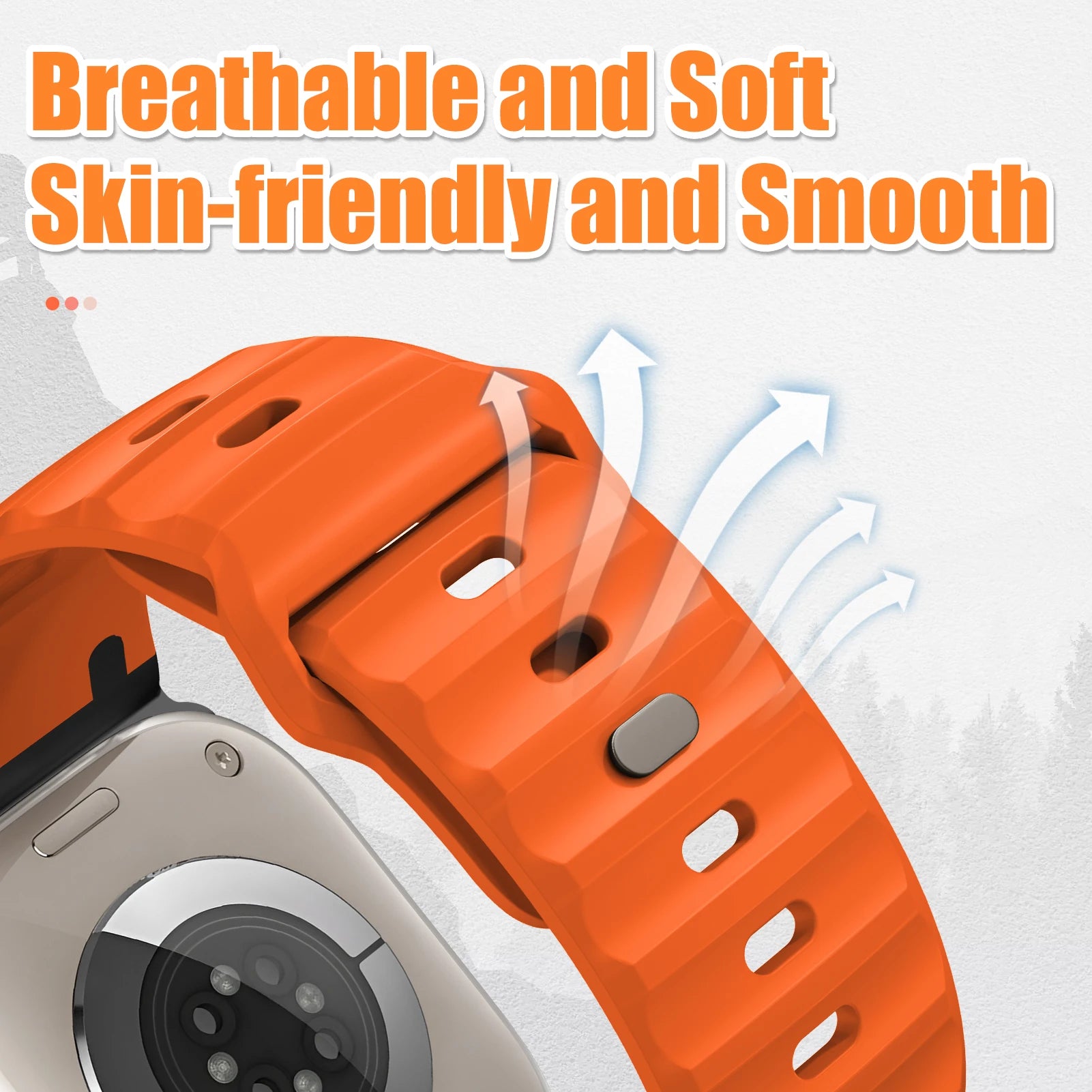 Rugged Silicone Sport Band for Apple Watch
