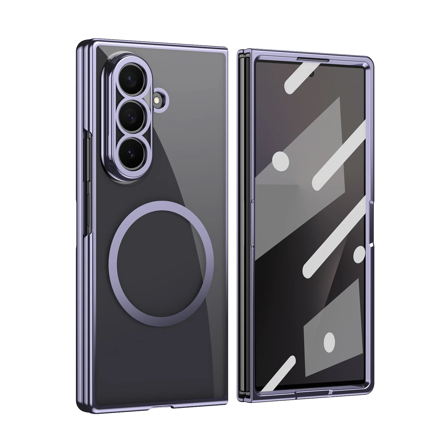 Samsung Galaxy Z Fold 6 Magnetic PC Case with Tempered Glass Film