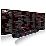VIM Cheat Sheet Mouse Pad Large Stitched Edge