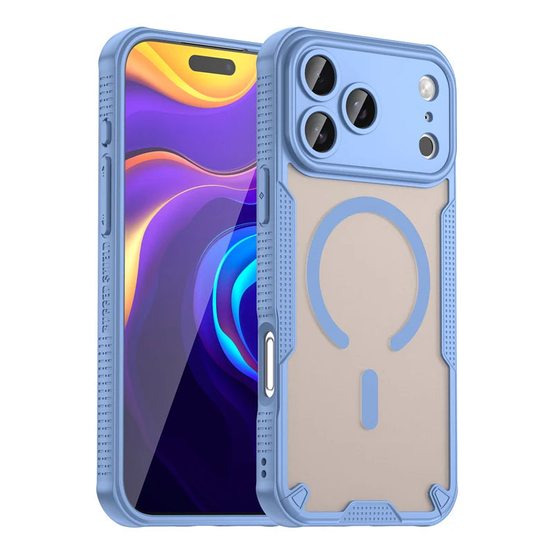 Semi-Transparent PC + TPU MagSafe Case with Lens Guard for iPhone 17 Series
