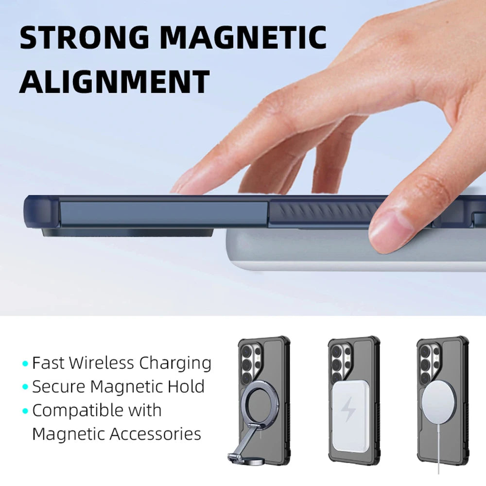 Shockproof Dual-Layer Case with 4-Corner Airbag Protection for Samsung Galaxy S25 Ultra