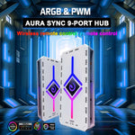 Power Train Z-H8 V2 ARGB & PWM Fan Hub Splitter with Remote Control