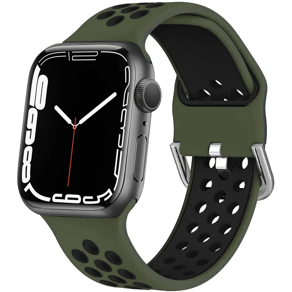 Two Tone Silicone Sport Strap for Apple Watch